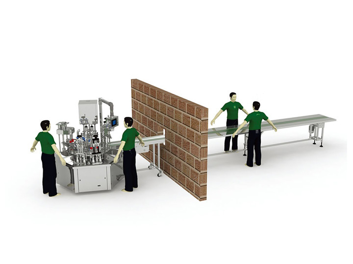 Automatic water cream filling line (slewing)